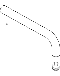 Ideal Standard spout SIMPLY U, d: 19mm, 196mm, A962274AA chrome