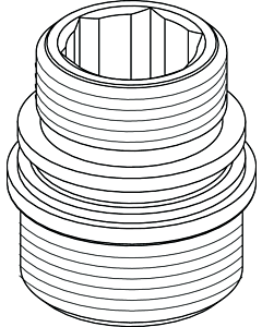 Ideal Standard nipple G1 / 2-M18X1.5 set, chrome B960280AA