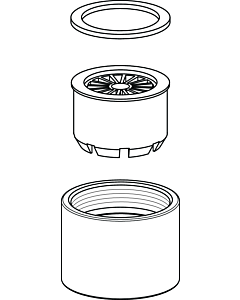Ideal Standard Strahlregler M22X1, complet, B960911GN pour bec verseur, acier inoxydable