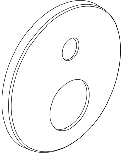 Ideal Standard rosette, round / curved, B / S Easy-Box, A960896AA A960896AA, chrome