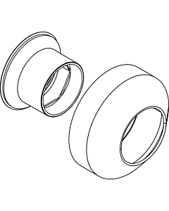 Ideal Standard rosettes for S-connection MELANGE, A962049AA chrome