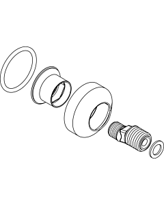 Ideal Standard S-Anschluß MELANGE Bade AP, kpl., A962050AA Chrom