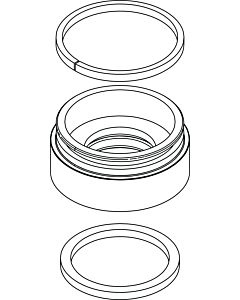 Ideal Standard Rosette MELANGE 3L WT, kpl., Chrom A962054AA