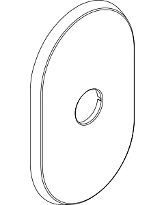 Ideal Standard Rosette thermostat central encastré MELANGE, A962073AA chrome