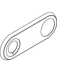 Ideal Standard rosace UP WT mur MELANGE, chromé A962078AA