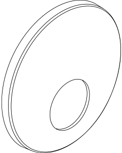 Ideal Standard rosette, round / curved, SHR Easy-Box, A962390AA chrome