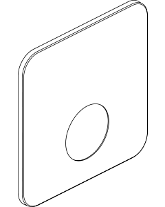 Ideal Standard rosace EASY-BOX, f. Bras de douche., A860898AA 163x163mm, chrome