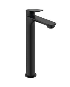 Mitigeur de lavabo Ideal Standard Ceralife O BE012XG, saillie de 135 mm, base allongée, Blue Start, sans bonde, noir soyeux