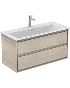Ideal Standard Connect Air Waschtischunterschrank E0821UK, Pinie hell Dekor/braun matt, 2 Auszüge