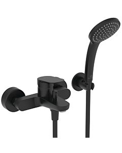 Robinet de baignoire Ideal Standard Ceralife O BE115XG, saillie 156 mm, avec douchette, noir soyeux