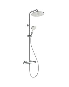 Ideal Standard Ceratherm T 25N-ECO shower system A8524AA with shower thermostat, 2-function hand shower, round head shower, chrome