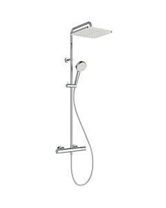 Ideal Standard Ceratherm T 25N-ECO shower system A8525AA with shower thermostat, 2-function hand shower, square head shower, chrome