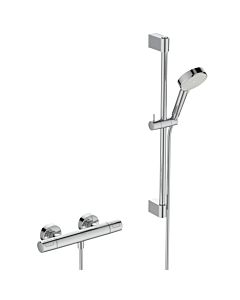 Ideal Standard Ceratherm T 25N Eco shower combination A8529AA with shower thermostat, shower rail 60cm, 2-function hand shower, 6l, chrome