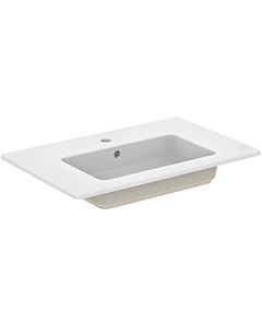Ideal Standard Eurovit meuble lavabo E053501 2000 trou pour robinetterie, avec trop-plein, 71 x 45 x 14 cm, blanc
