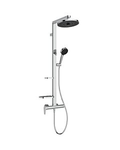 Ideal Standard CeraflowAlu+ Duschsystem BD584AA  m.Brausearmatur, 2 Ablagen, Handbrause und Kopfbrause, Chrom