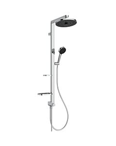 Système de douche Ideal Standard CERATEWIST ALU+ BD585AA 338 x 501 x 1104 mm, 2 étagères, douchette, pommeau de douche, chromé