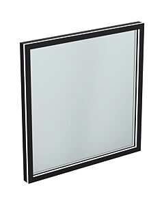 Ideal Standard Conca Spiegel T3965BH 60x3,8x60 cm, eckig, mit Beleuchtung, neutral, Rahmen schwarz