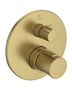 Ideal Standard Ceratherm Kit de montage final T100 A5815A2 pour thermostat de bain à encastrer, kit 2, sécurité intrinsèque, or brossé