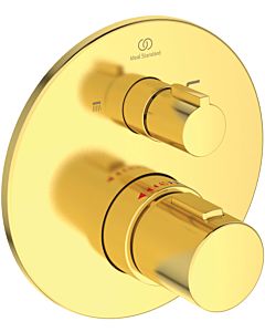 Ideal Standard Ceratherm T100 Fertigmontageset A5815A2 für Unterputz-Badethermostat, Bausatz 2, eigensicher, Brushed Gold