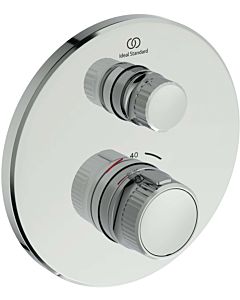 Ideal Standard CeraTherm Navigo thermostatique de douche à encastrer A7295AA rond, kit de montage final, chromé