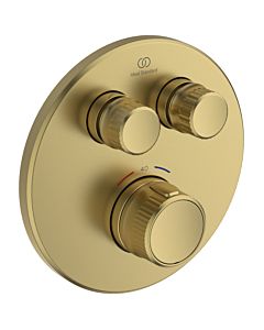 Ideal Standard CeraTherm Navigo shower thermostat concealed A7296A2 round, 2 outlets, final assembly set, brushed gold