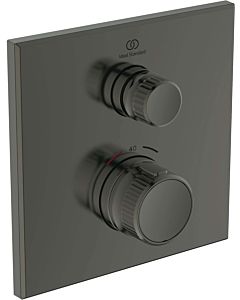 Ideal Standard CeraTherm Navigo thermostat de douche A7301A5 carré, kit prêt à installer, gris magnétique, encastré