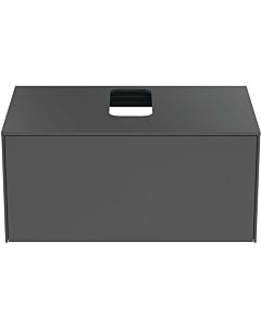 Ideal Standard Conca vanity unit T3929Y2 with cut-out, 2000 pull-out, 80x50.5x37 cm, center, matt anthracite lacquered
