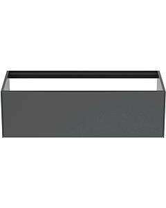 Ideal Standard Conca Waschtisch-Unterschrank T3933Y2 ohne Waschtisch-Platte, 1 Auszug, 120x50,5x36 cm, Anthrazit matt lackiert