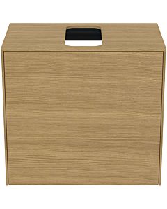 Ideal Standard Conca vanity unit T3934Y6 with cut-out, 2000 pull-out, 60x37x55 cm, center, Eiche hell veneer