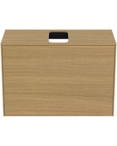 Ideal Standard Conca vanity unit T3935Y6 with cut-out, 2000 pull-out, 80x37x55 cm, center, Eiche hell veneer
