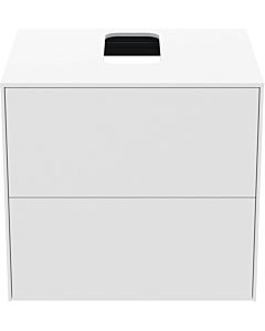 Ideal Standard Conca vanity unit T3940Y1 with cut-out, 2 pull-outs, 60x50.5x55 cm, center, white matt lacquered