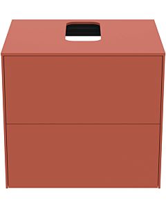Ideal Standard Conca vanity unit T3940Y3 with cutout, 2 pull-outs, 60x50.5x55 cm, center, Sunset matt lacquered
