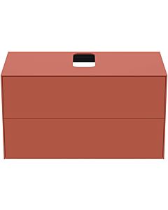 Ideal Standard Conca vanity unit T3942Y3 with cut-out, 2 pull-outs, 100x50.5x55 cm, center, Sunset matt lacquered