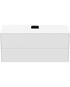 Ideal Standard Conca Waschtisch-Unterschrank T3943Y1 mit Ausschnitt, 2 Auszüge, 120x50,5x55 cm, mittig, Weiß matt lackiert