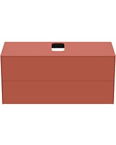 Ideal Standard vasque Conca T3943Y3 avec découpe, 2 tiroirs, 120x50,5x55 cm, au milieu, laqué mat Sunset