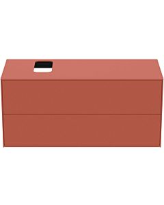 Ideal Standard Conca vanity unit T3944Y3 with cut-out, 2 pull-outs, 120x50.5x55 cm, right / left, Sunset matt lacquered