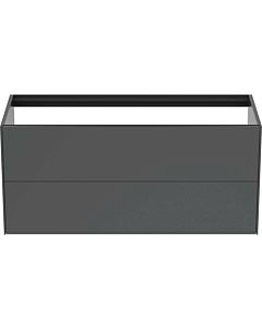Ideal Standard Conca Waschtisch-Unterschrank T3945Y2 120x50,5x54cm, ohne Waschtisch-Platte, 2 Auszüge, Anthrazit matt lackiert