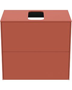 Ideal Standard vasque Conca T3946Y3 avec découpe, 2 tiroirs, 60x37x55 cm, centre, laqué mat Sunset