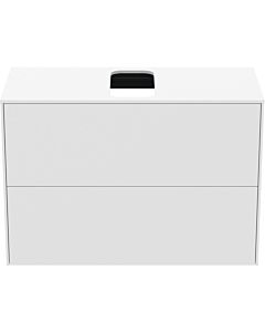 Ideal Standard vasque Conca T3947Y1 avec découpe, 2 tiroirs, 80x37x55 cm, centre, laqué blanc mat