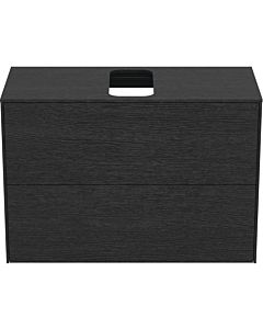 Ideal Standard vasque Conca T3947Y4 avec découpe, 2 tiroirs, 80x37x55 cm, centre, placage chêne flammé