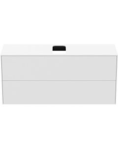 Ideal Standard vasque Conca T3949Y1 avec découpe, 2 tiroirs, 120x37x55 cm, centre, laqué blanc mat