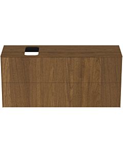 Ideal Standard vasque Conca T3950Y5 avec découpe, 2 tiroirs, 120x37x55 cm, droite / gauche, placage noyer foncé