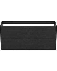 Ideal Standard Conca vanity unit T3951Y4 120x37x54cm, without vanity top, 2 pull-outs, flamed oak veneer