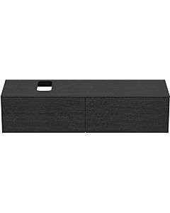 Ideal Standard Conca Waschtisch-Unterschrank T3983Y4 mit Ausschnitt, 2 Auszüge, 160x50,5x37 cm, Eiche geflammt Furnier