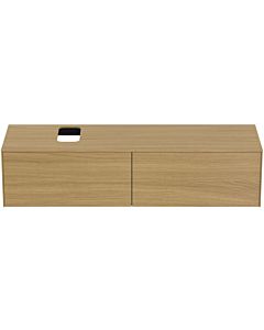 Ideal Standard vasque Conca T3983Y6 avec découpe, 2 tiroirs, 160x50,5x37 cm, placage Eiche hell