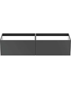 Ideal Standard vasque Conca T3984Y2 sans plan vasque, 2 tiroirs, 160x 50,5x36 cm, laqué anthracite mat