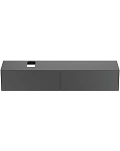 Ideal Standard Conca vanity unit T3986Y2 with cutout, 2 pull-outs, 200x50.5x37 cm, matt anthracite lacquered