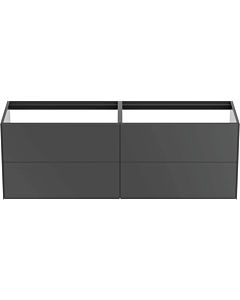 Ideal Standard vasque Conca T3990Y2 sans plan vasque, 4 tiroirs, 160x50,5x54 cm, laqué anthracite mat