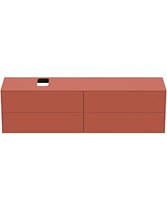 Ideal Standard Conca vanity unit T3992Y3 with cut-out, 4 pull-outs, 200x50.5x55 cm, right / left, Sunset matt lacquered