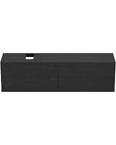Ideal Standard Conca Waschtisch-Unterschrank T3992Y4 mit Ausschnitt, 4 Auszüge, 200x50,5x55 cm, rechts/links, Eiche geflammt Furnier